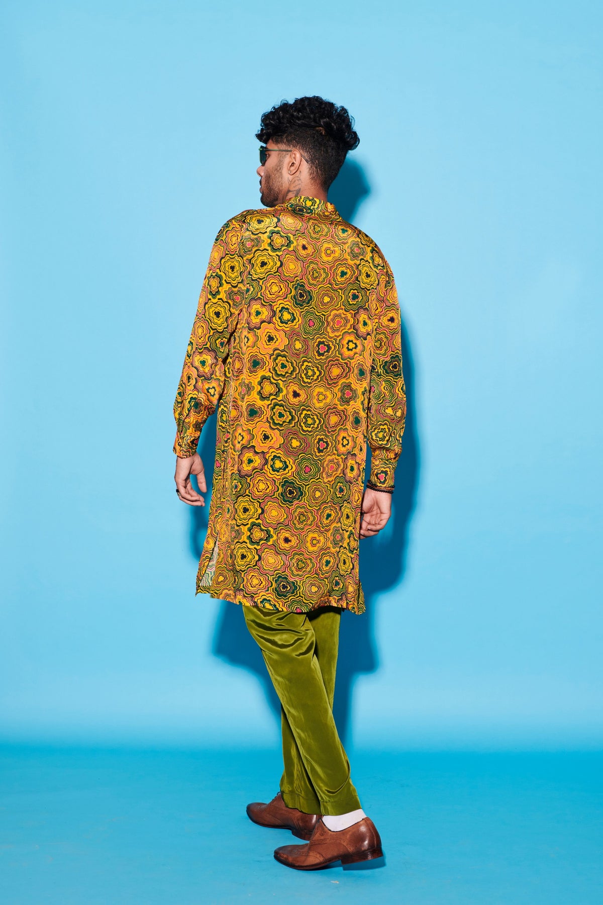 Yellow  Multi Kurta