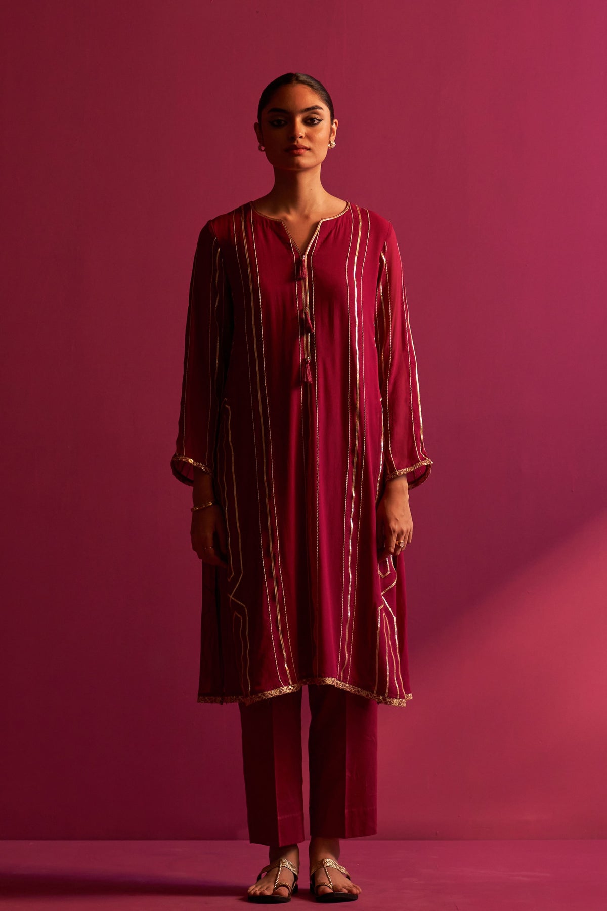 Majenta Shadab Kurta Set