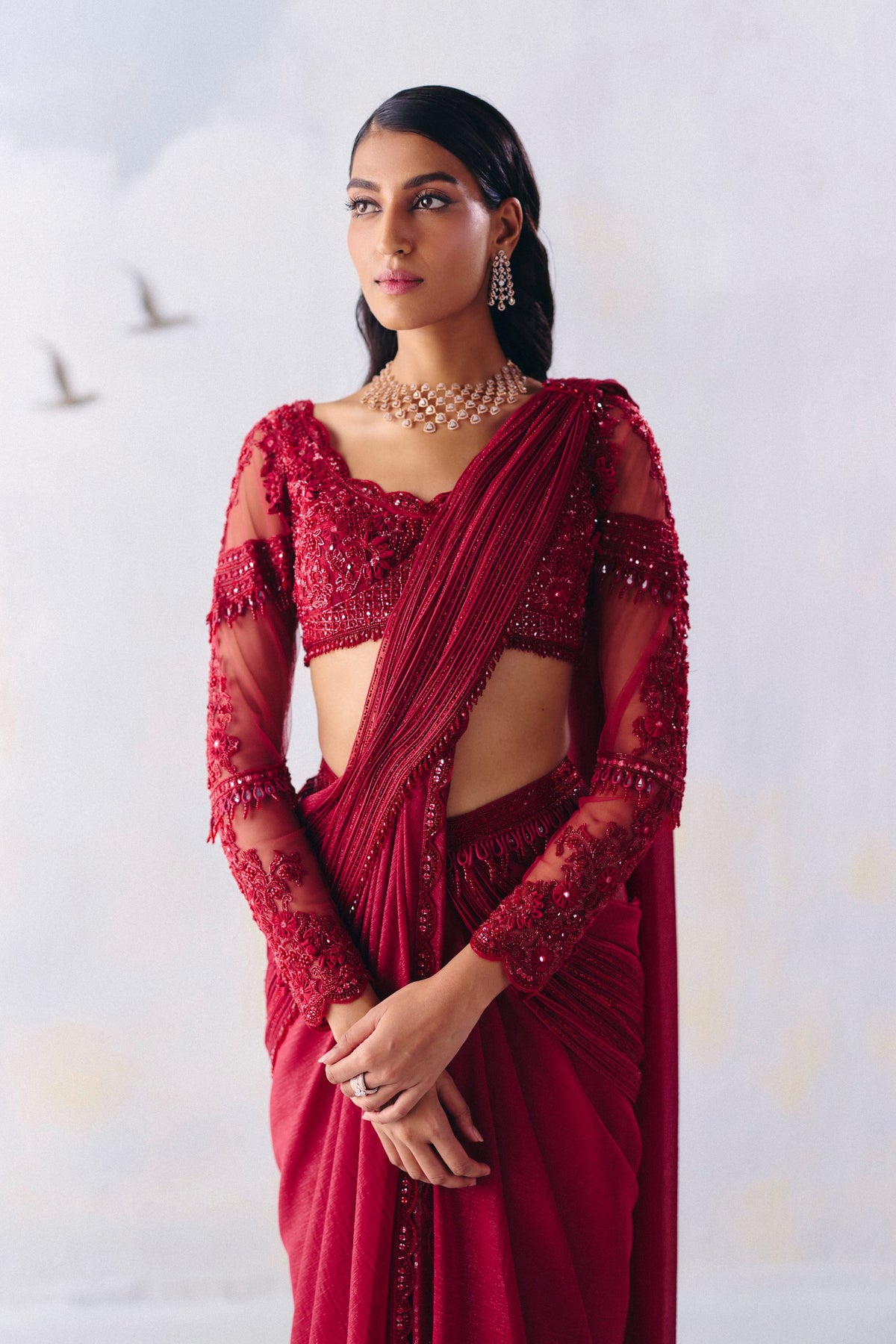 Ava Drape Saree Set