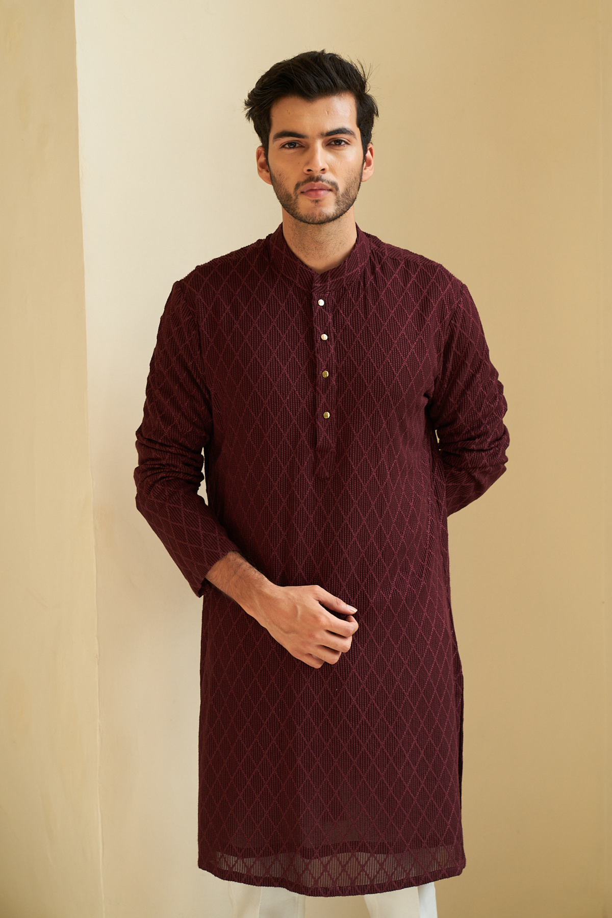 Ox Blood Kurta Set