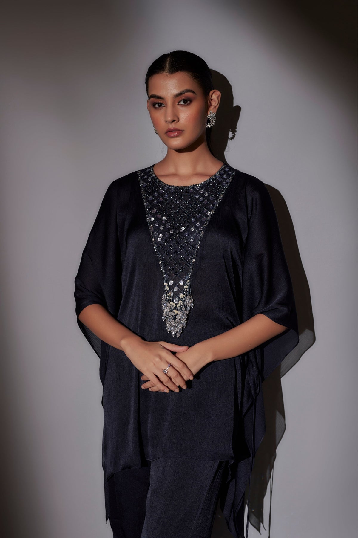 Navy Blue Kaftan Set