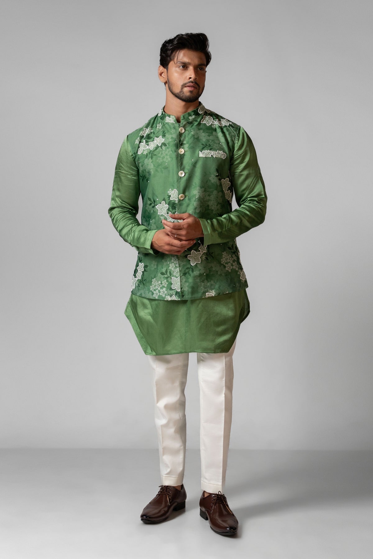 Floral Sage Kurta Set