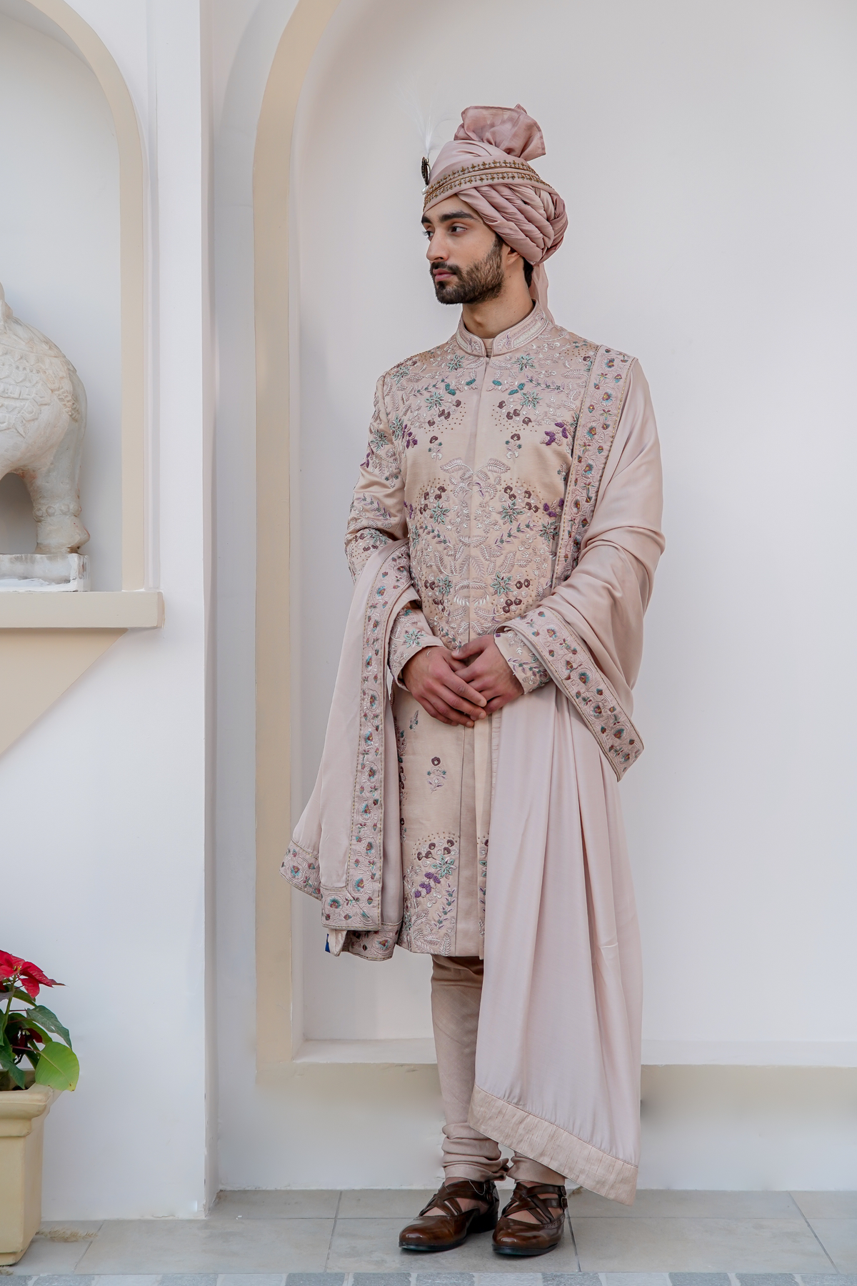 Blush Sherwani Set