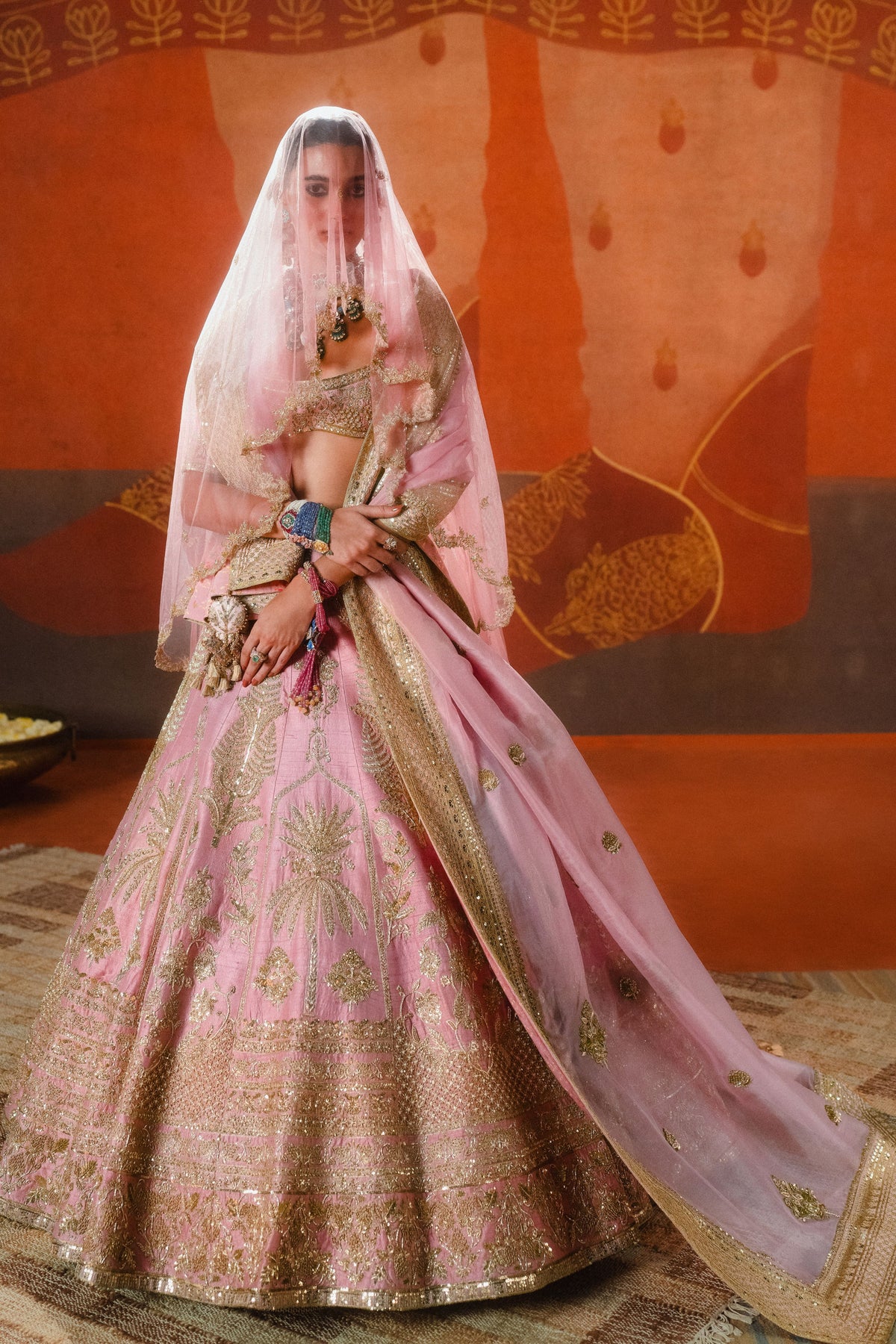 Gulab Barfi Onion Pink Lehenga Set