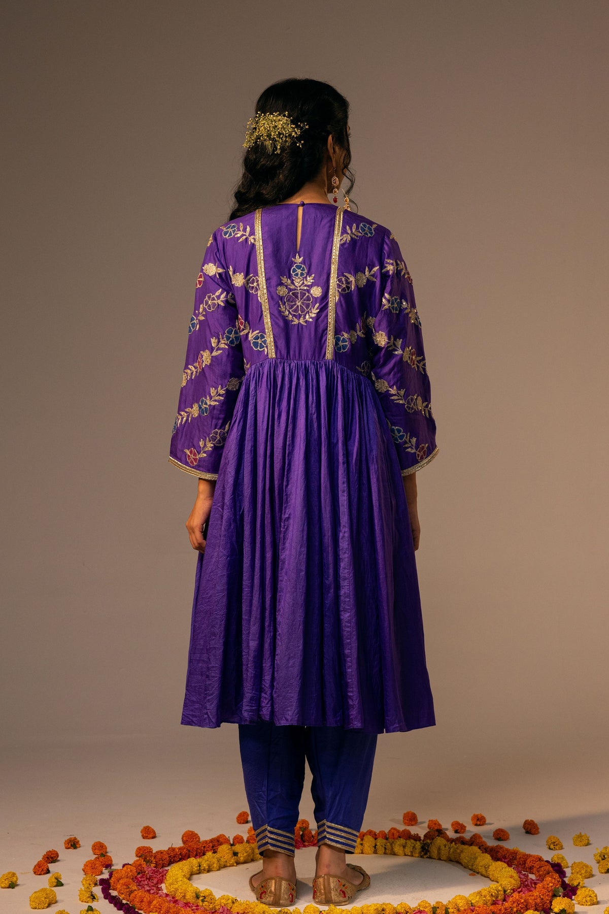 Purple Kurta Set