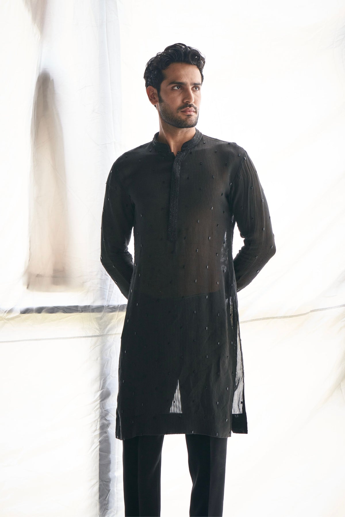 Black Capsule Cutdana Kurta Set