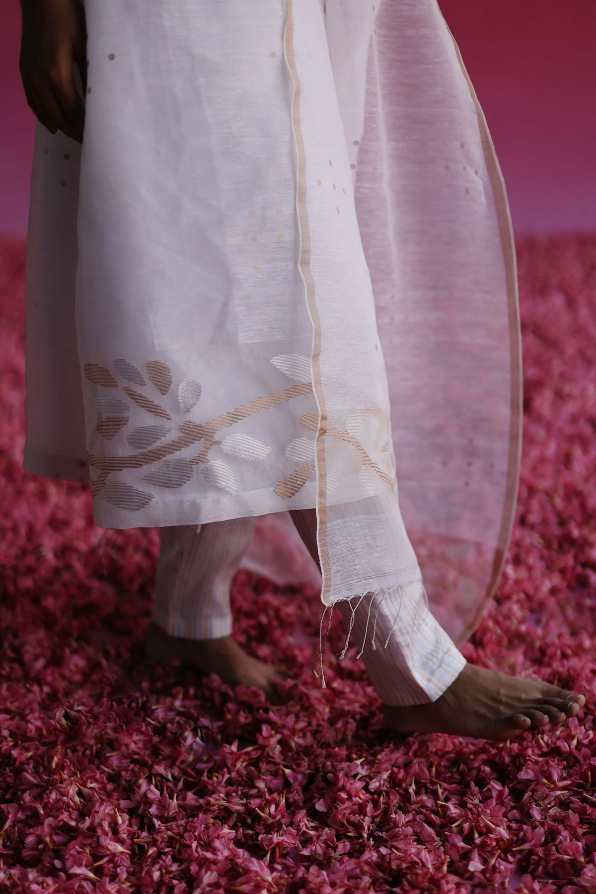 Palash White Kurta