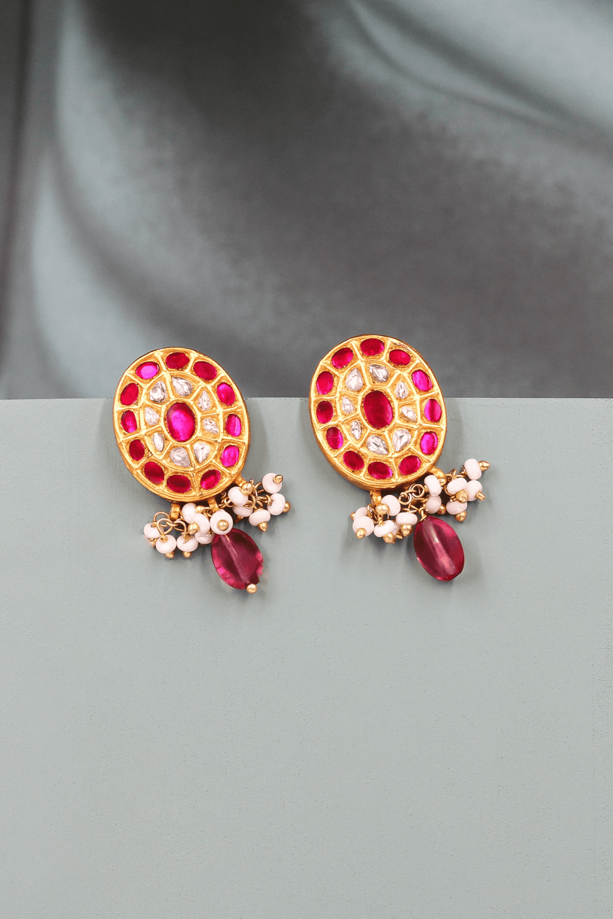 Timeless Elegance Kundan Earrings.