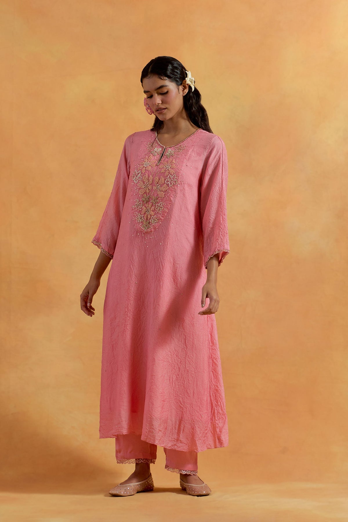 Peach Kurta &amp; Pant Set