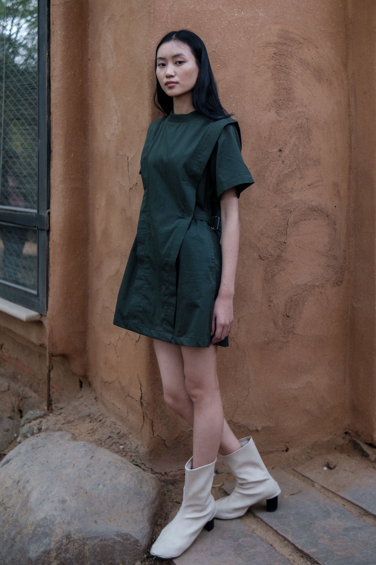 Deep Green Rory Rib Dress