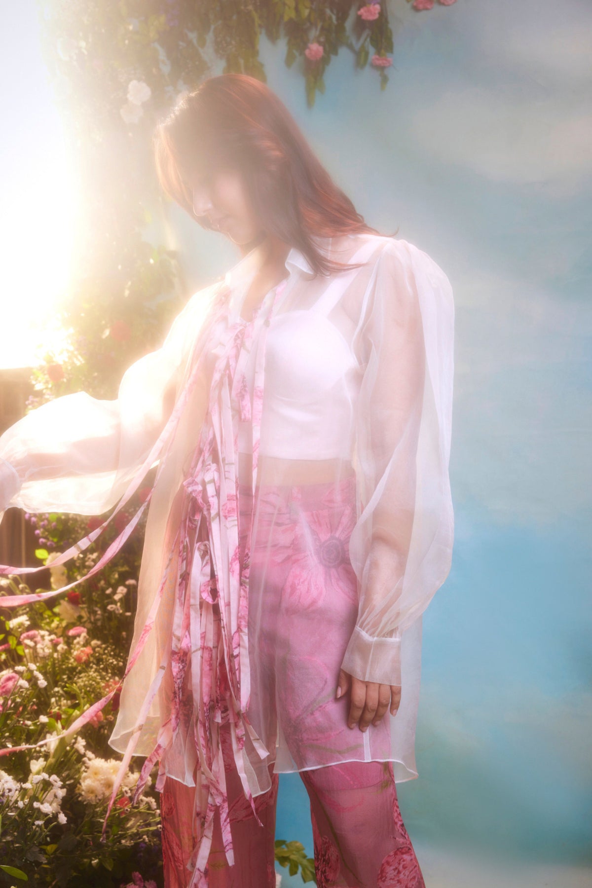 Hibiscus Fleur Sheer Shirt