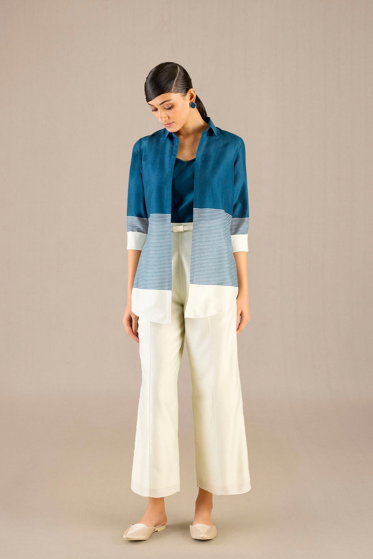 Dariya Teal Shirt Set