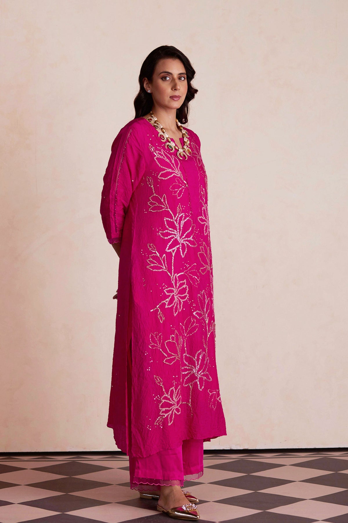 Bubblegum Hot Pink Kurta Set