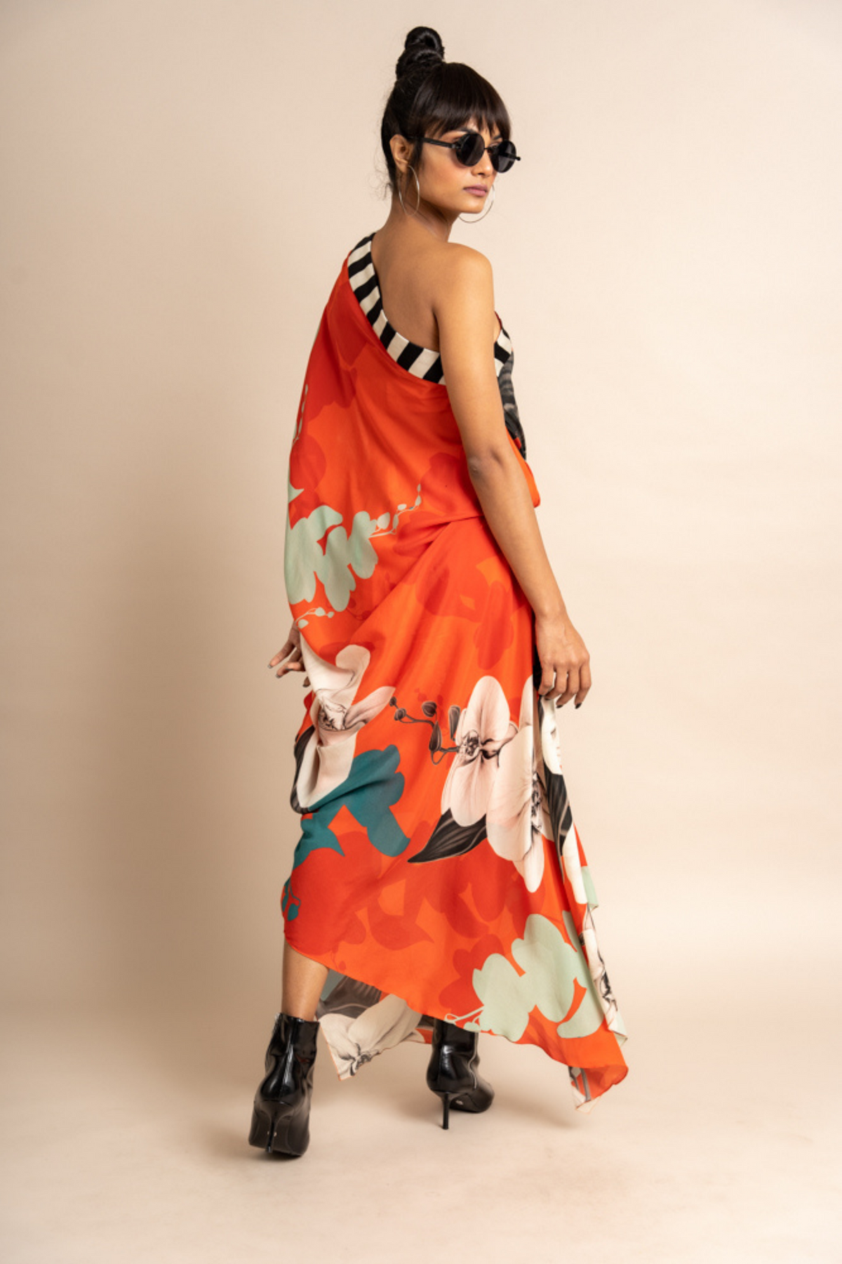 Tangerine Print Sack Dress