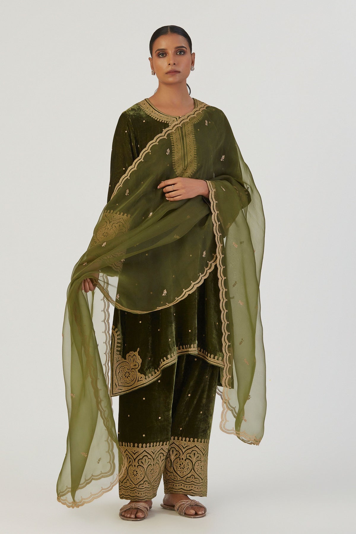 Sami Green Dupatta