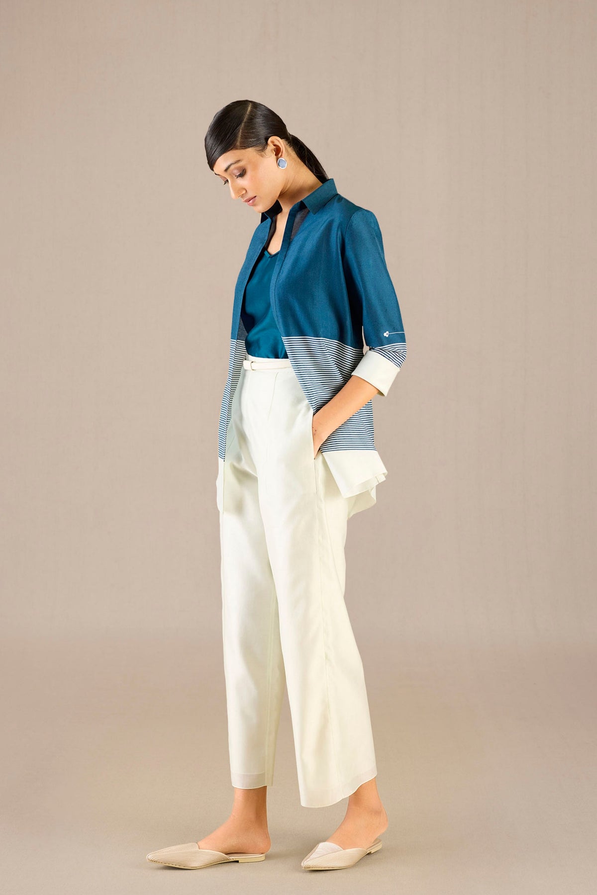 Dariya Teal Shirt Set