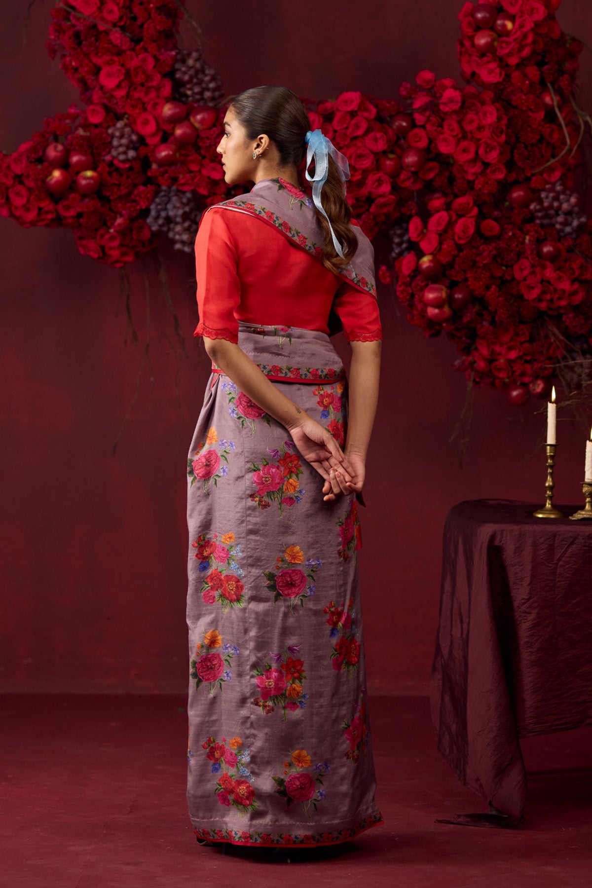 Eternal Love Slate Saree