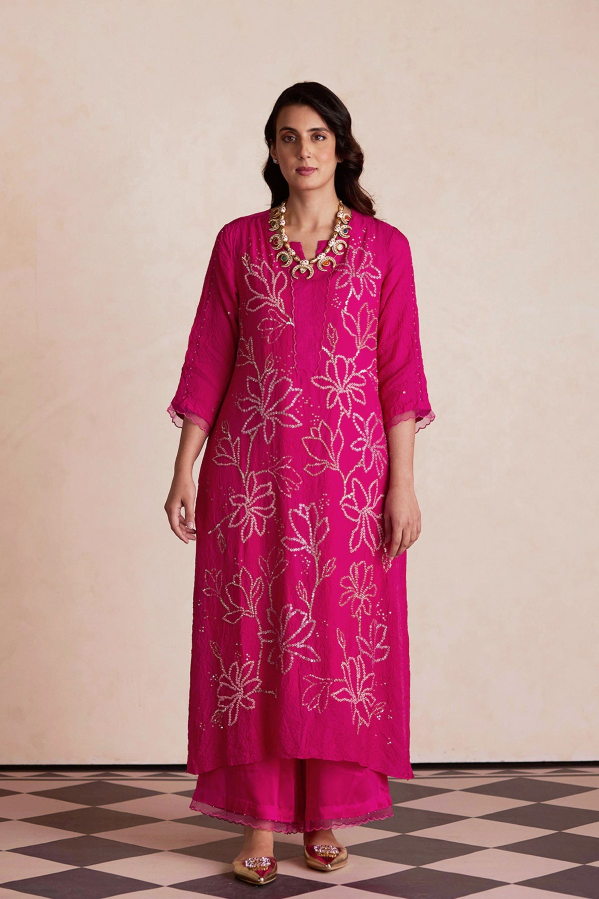 Bubblegum Hot Pink Kurta Set