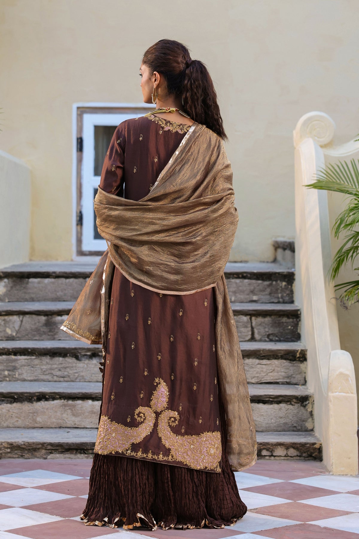 Riwayat Straight Brown Kurta Set