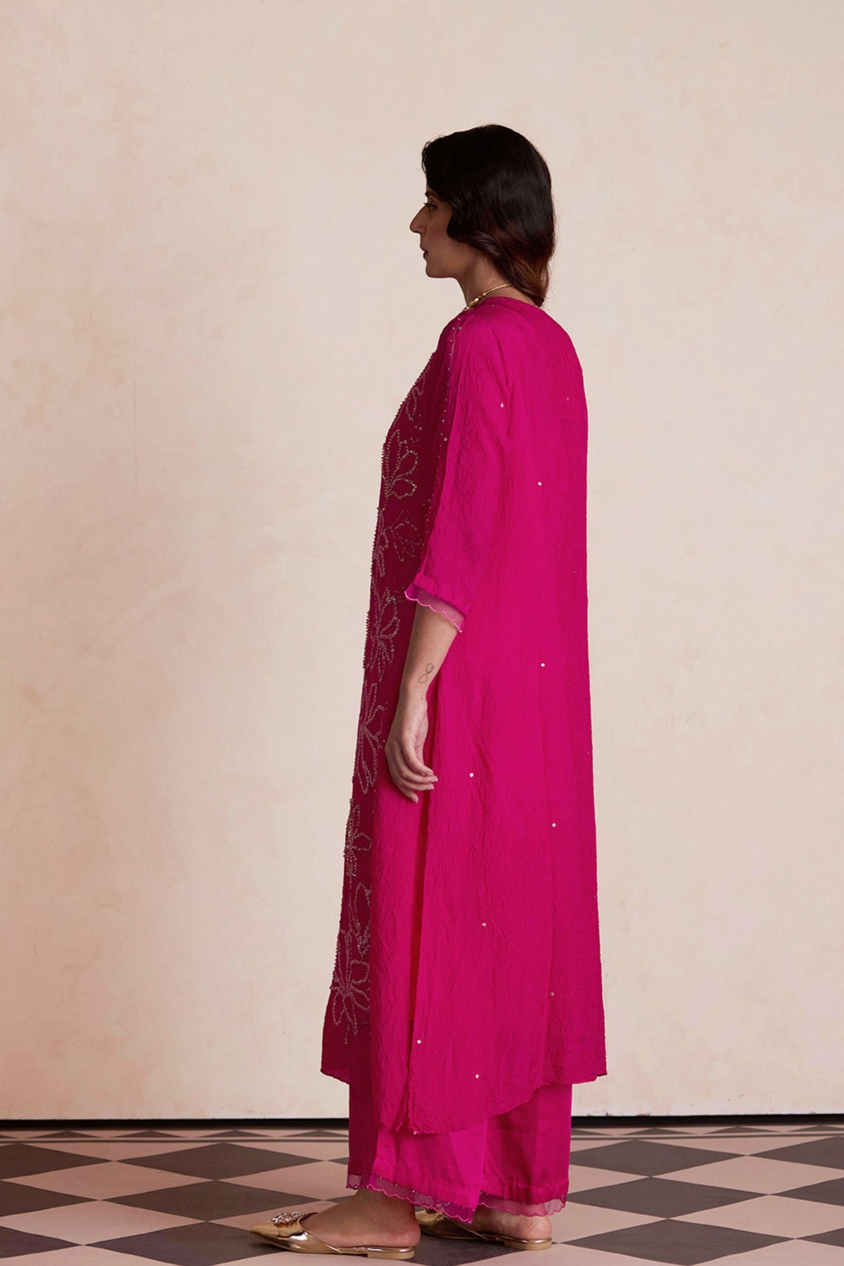 Bubblegum Hot Pink Kurta Set