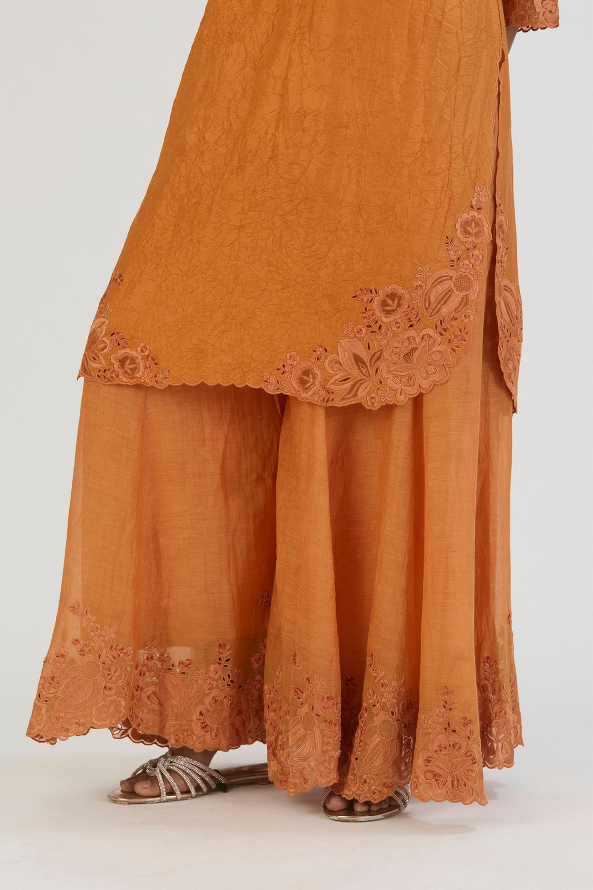 Orange Isha Kurta and Sharara