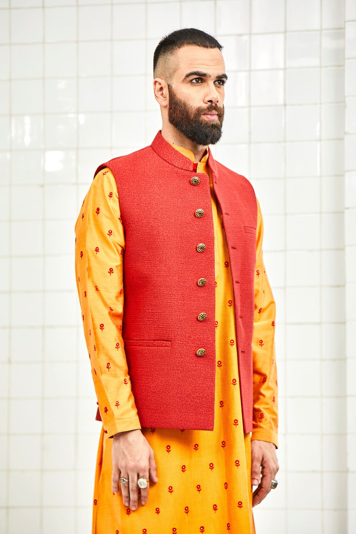 Didhu Quilted Nehru Jacket