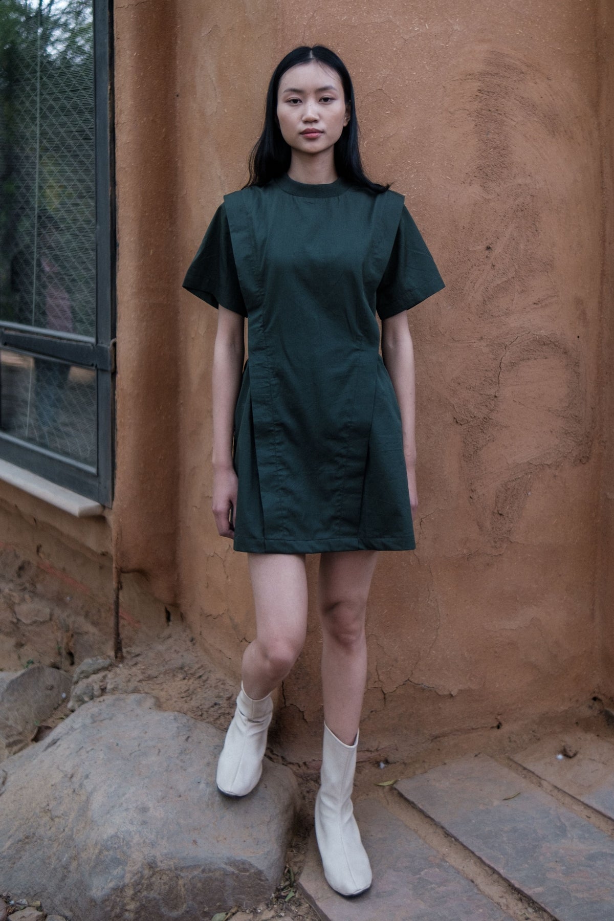 Deep Green Rory Rib Dress