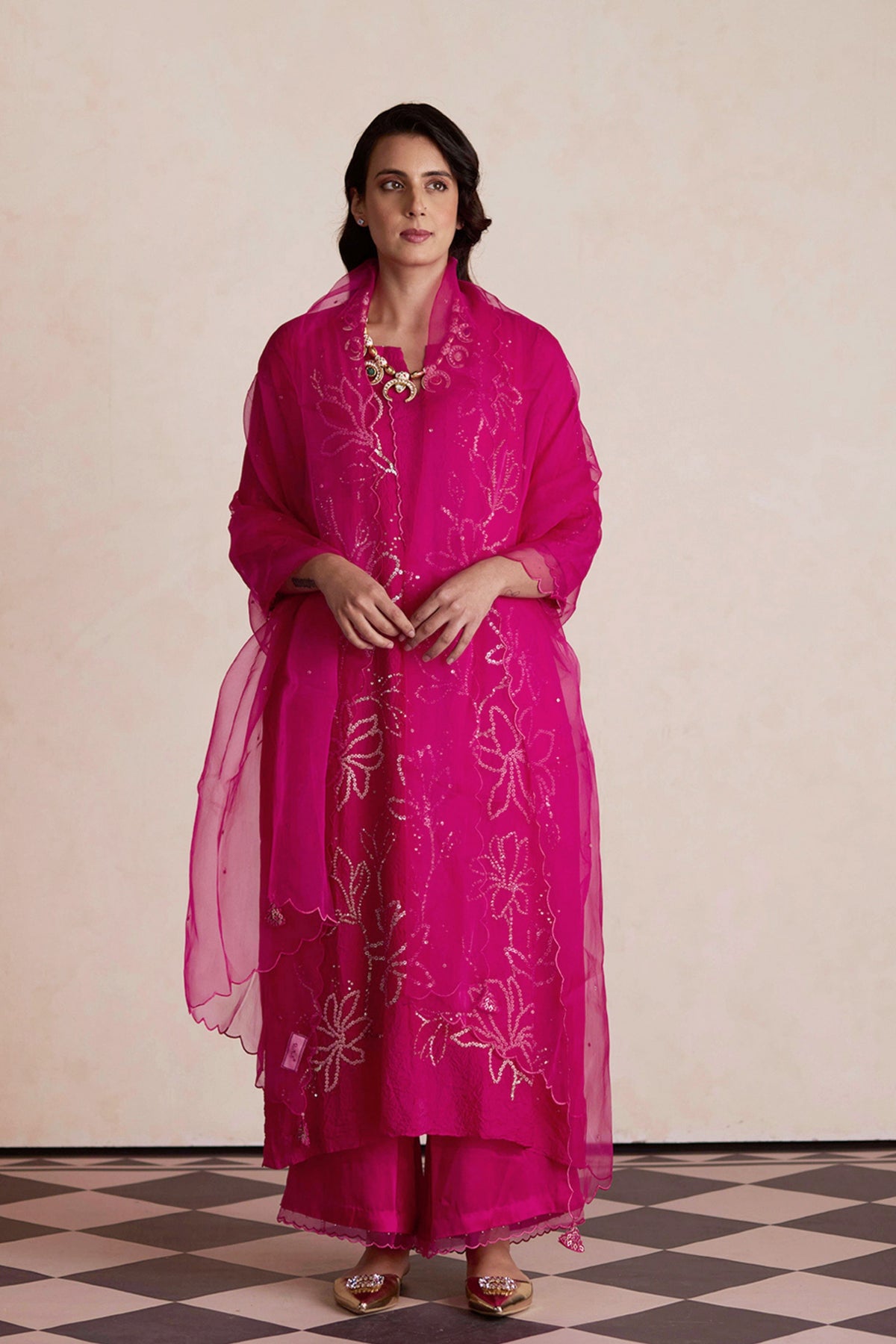 Bubblegum Hot Pink Kurta Set