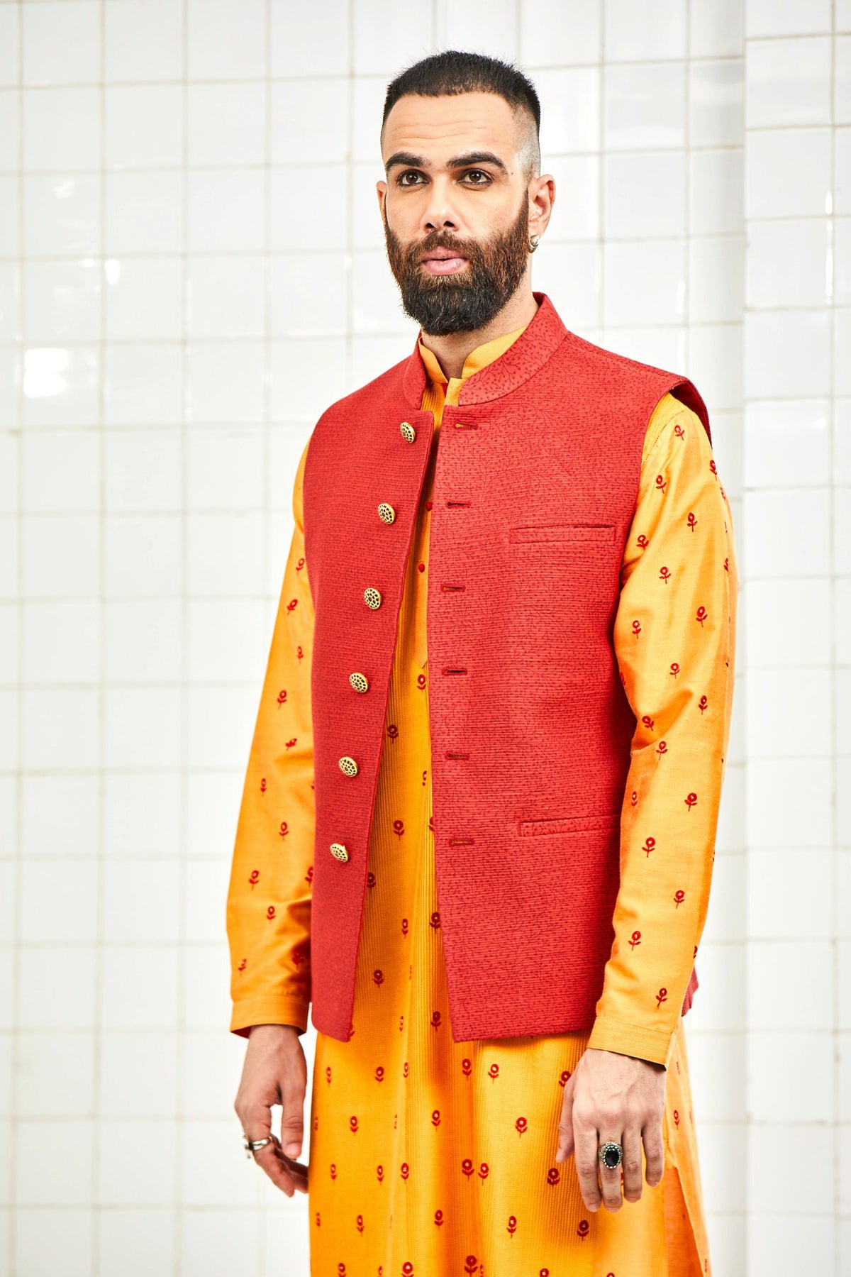 Didhu Quilted Nehru Jacket