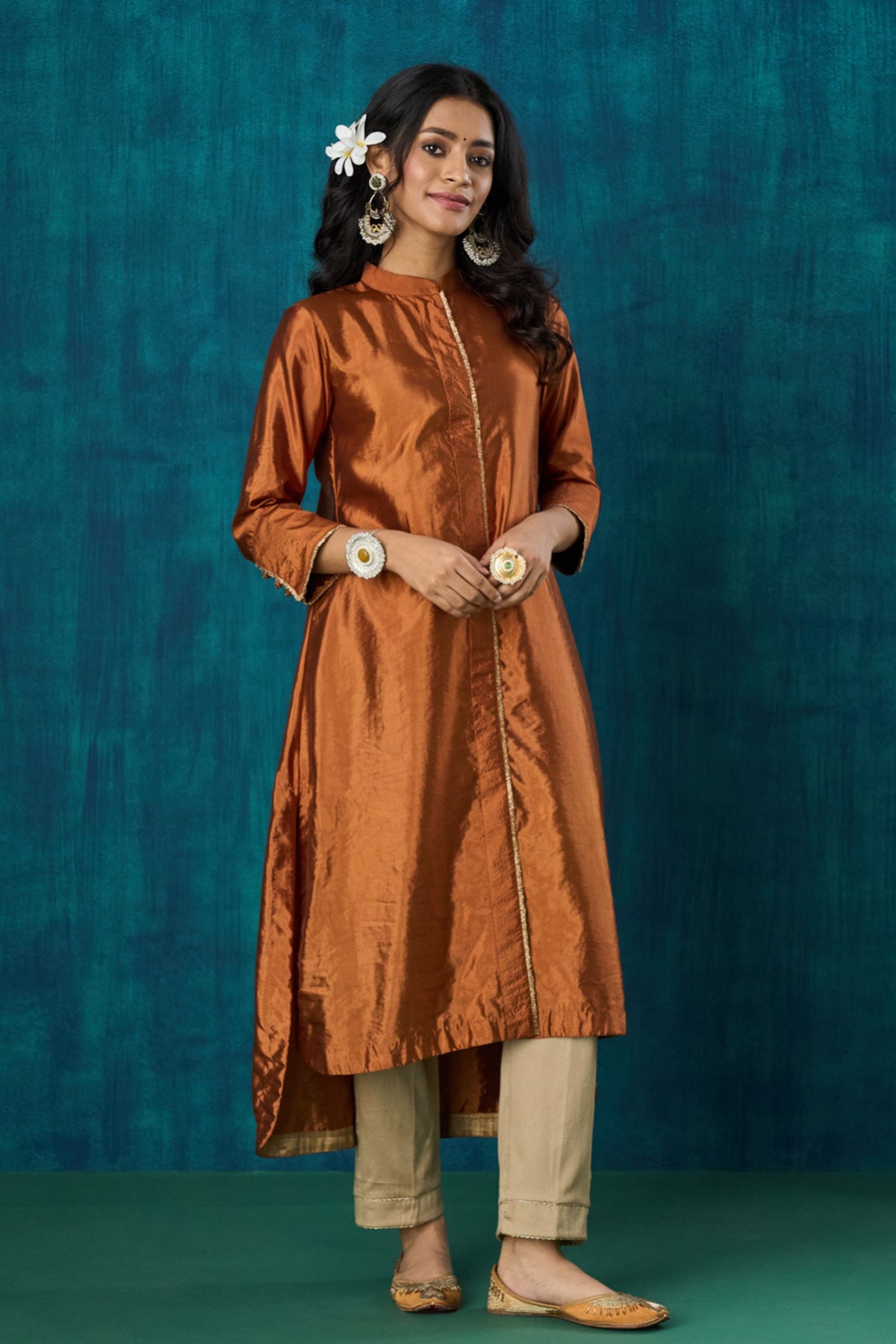 Rust Habotai Tunic Sets