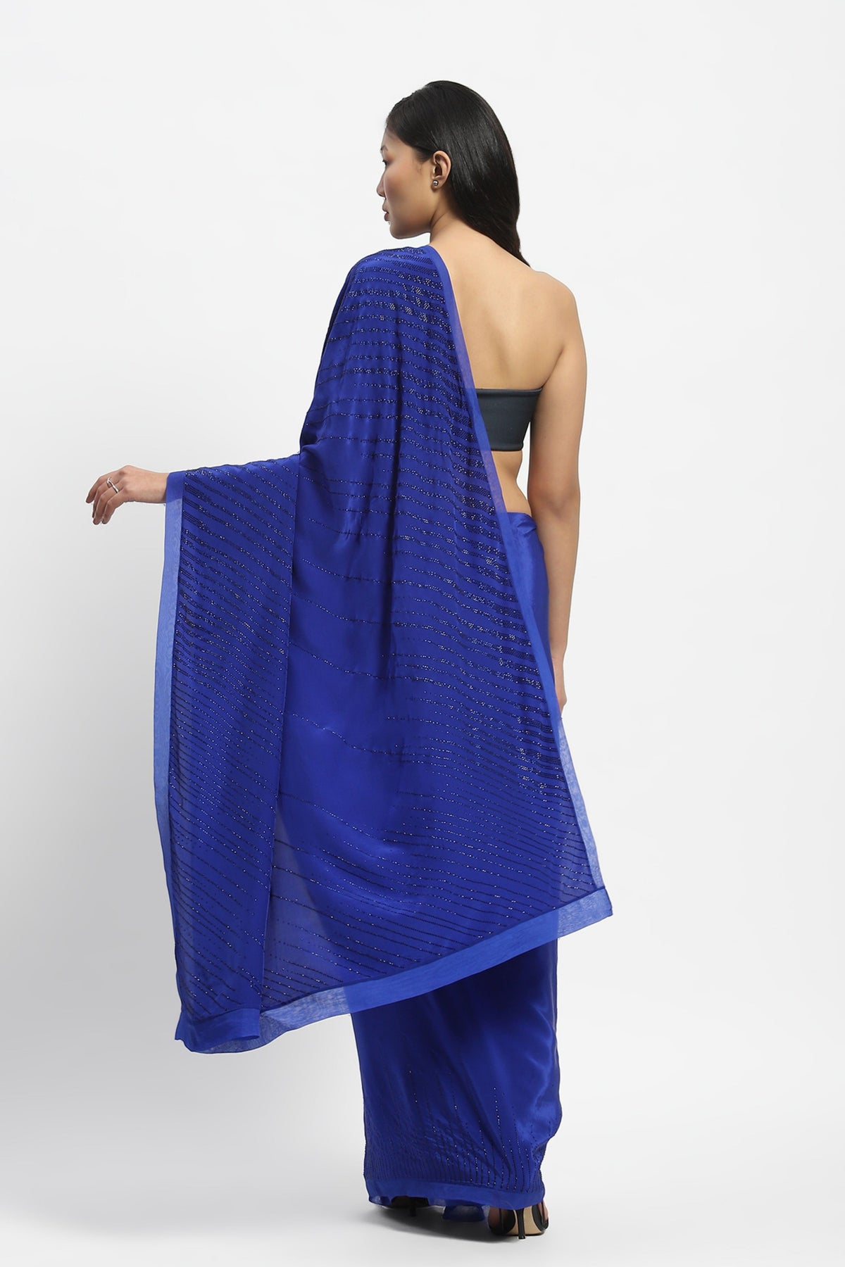 Daphne Blue Ink Saree