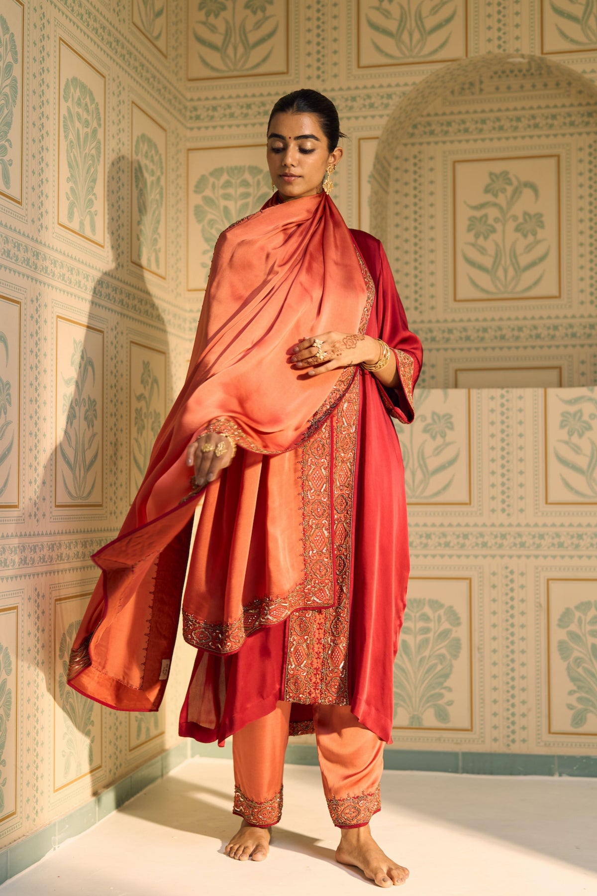 Orange Seerat Dupatta