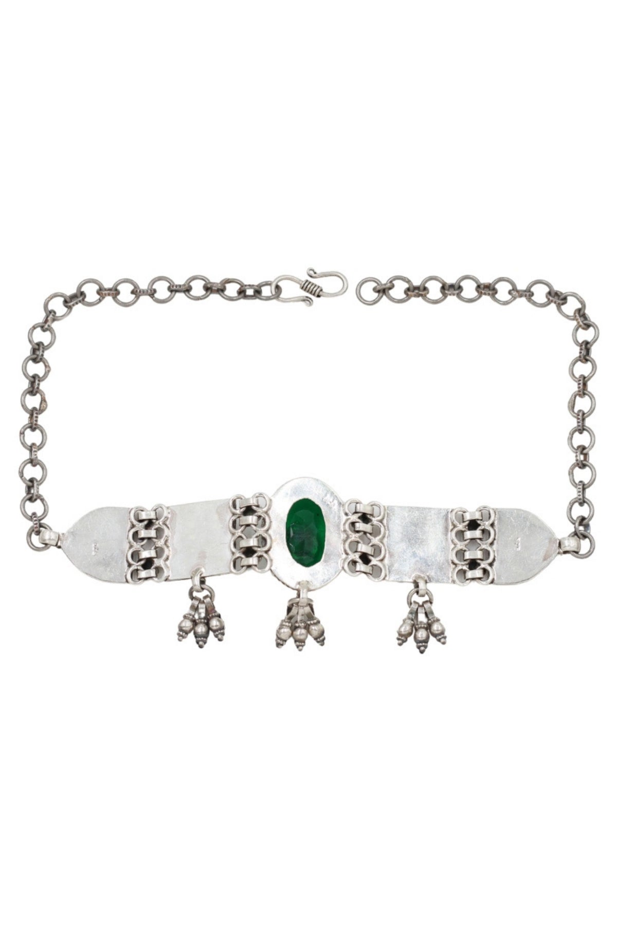 Silver Emerald Choker