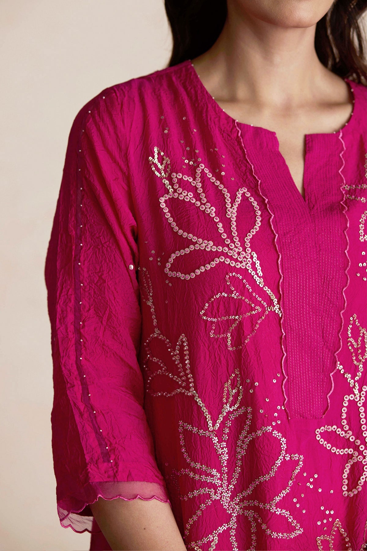 Bubblegum Hot Pink Kurta Set