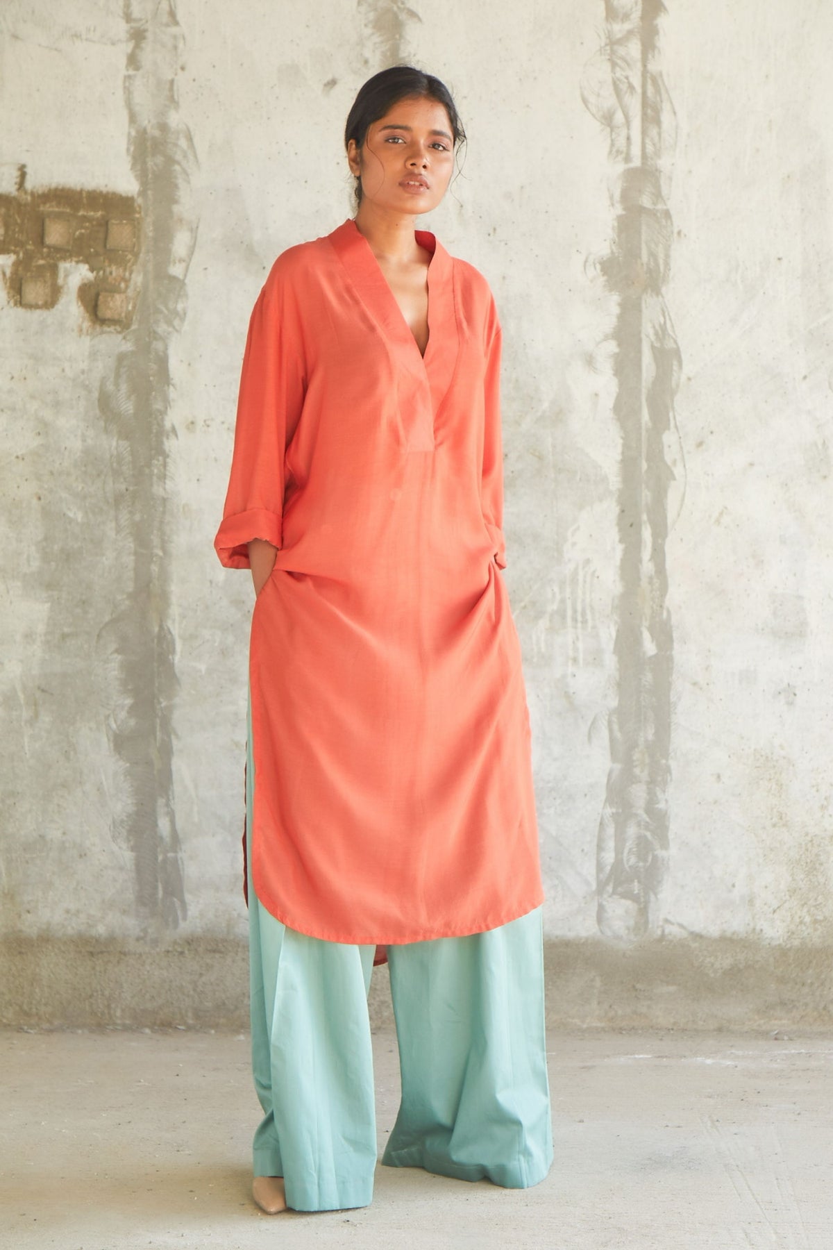 Tangerine Orange Kurta