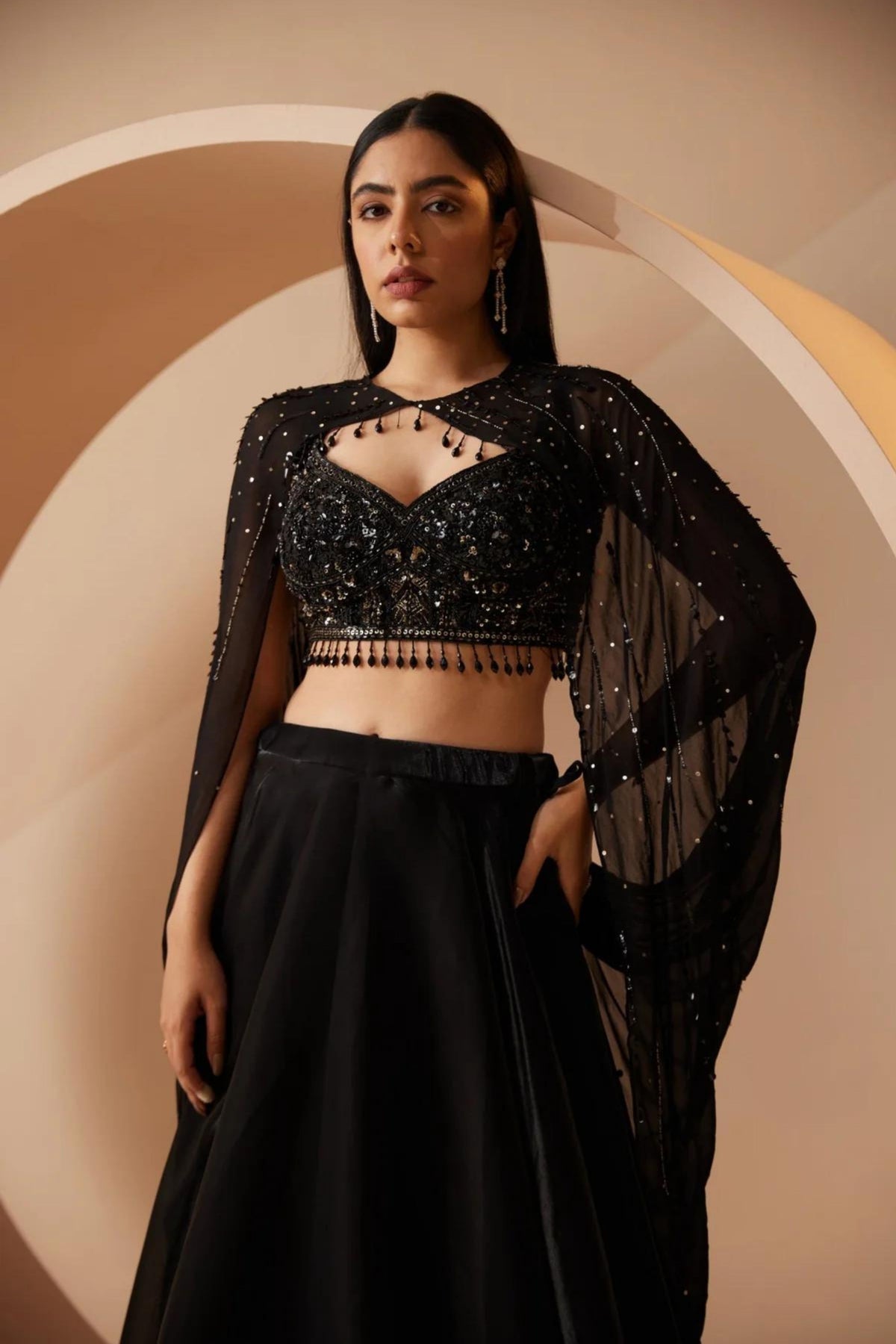 Jadyn Black Lehenga Set