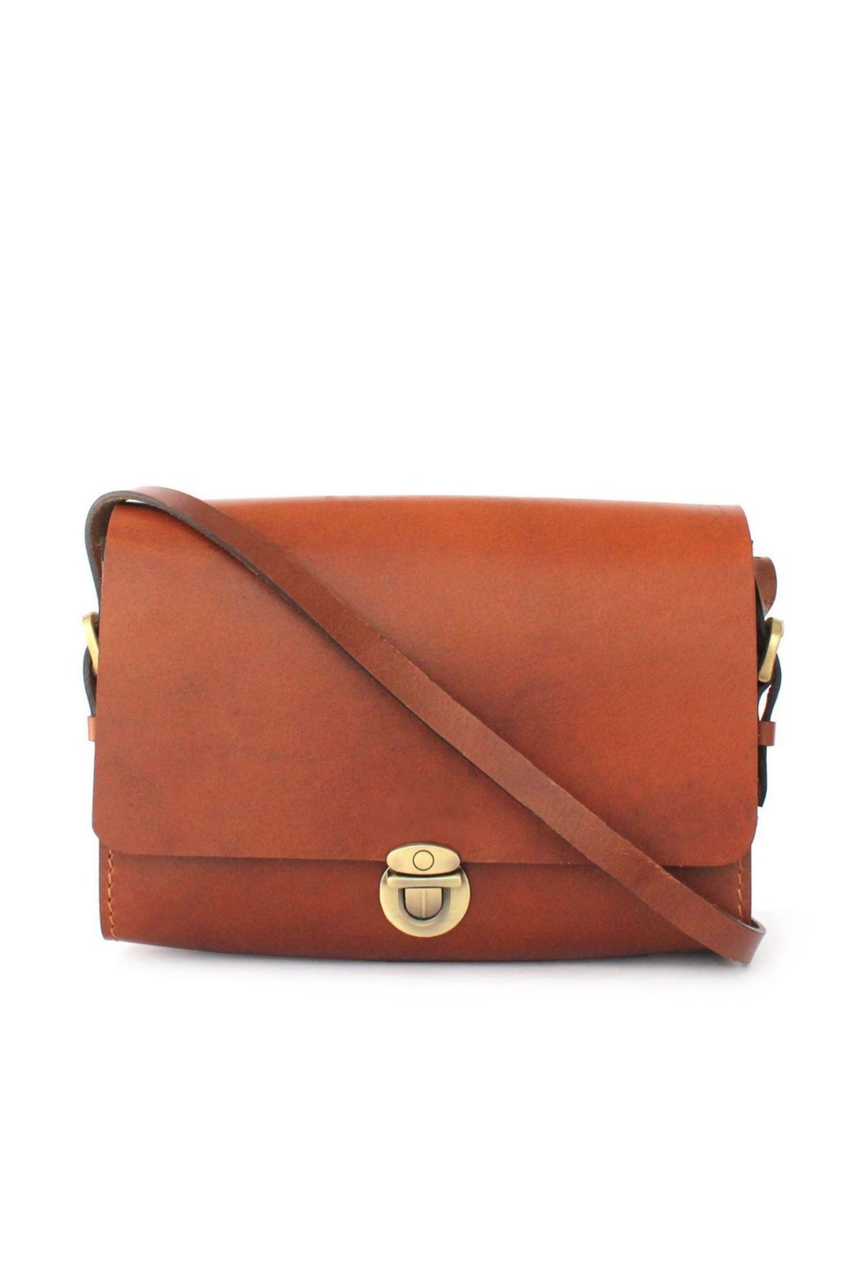 Tan Saddle Large Sling Bag