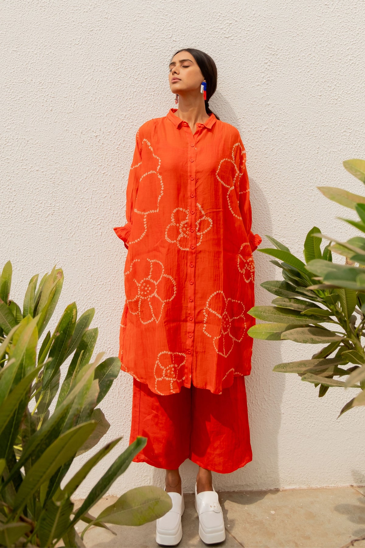 Burnt Orange Bandhani Tunic