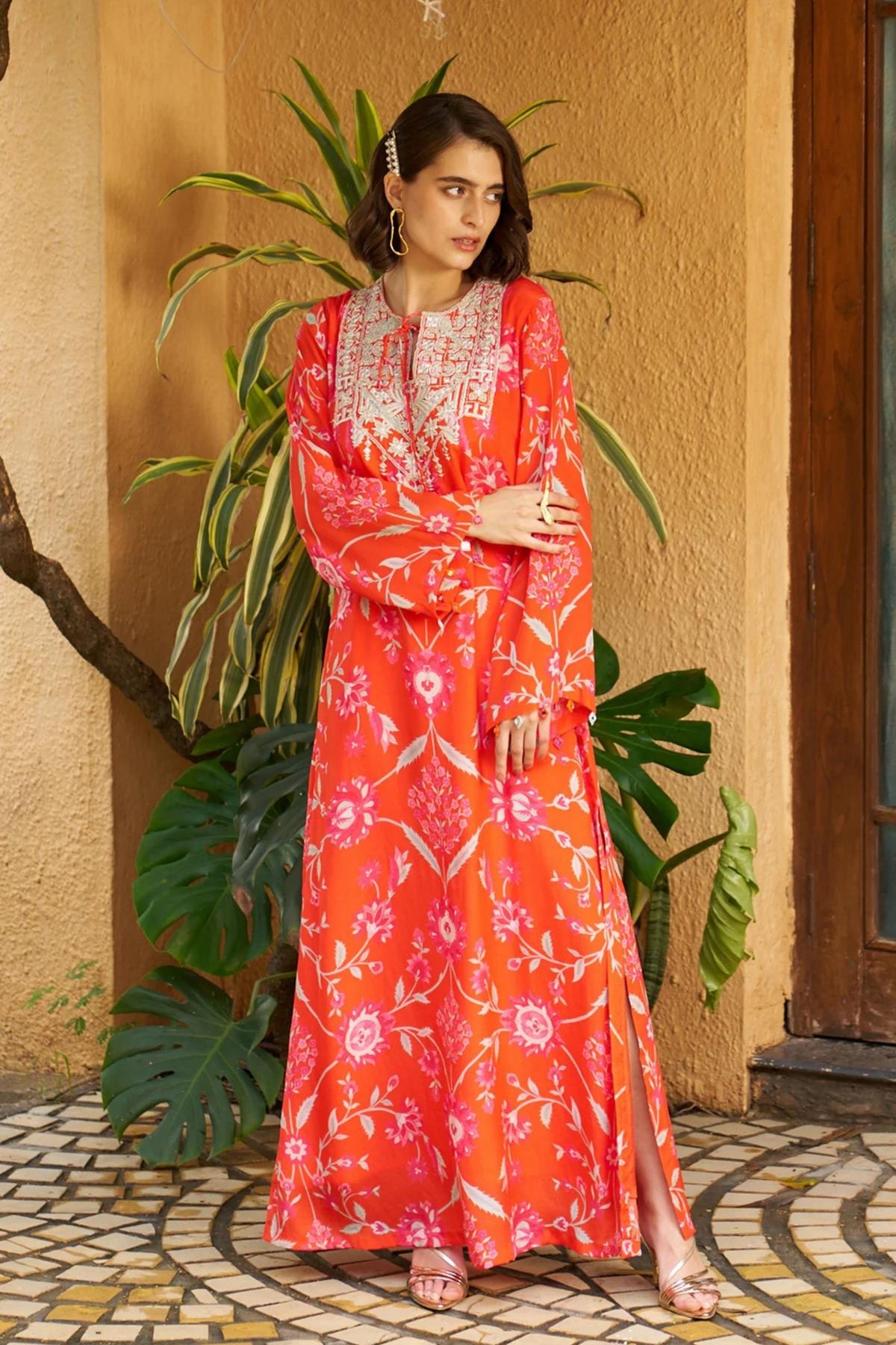 Coral Maxi Dress