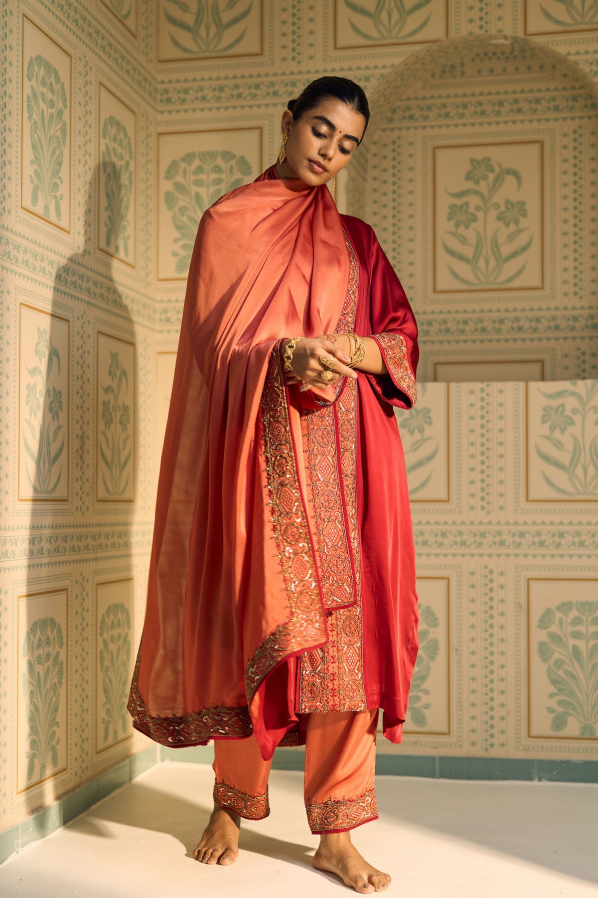 Orange Seerat Dupatta