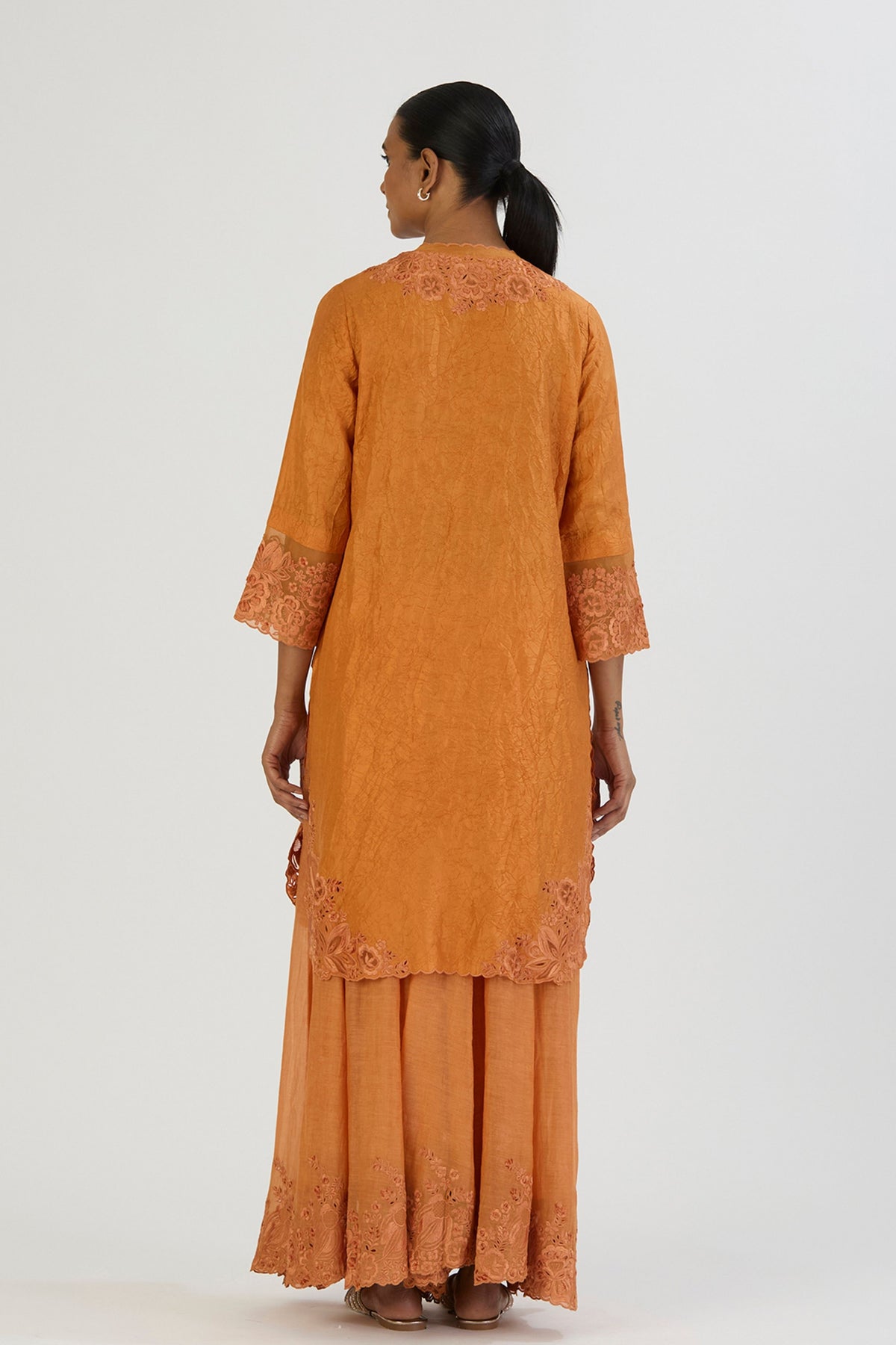 Orange Isha Kurta and Sharara