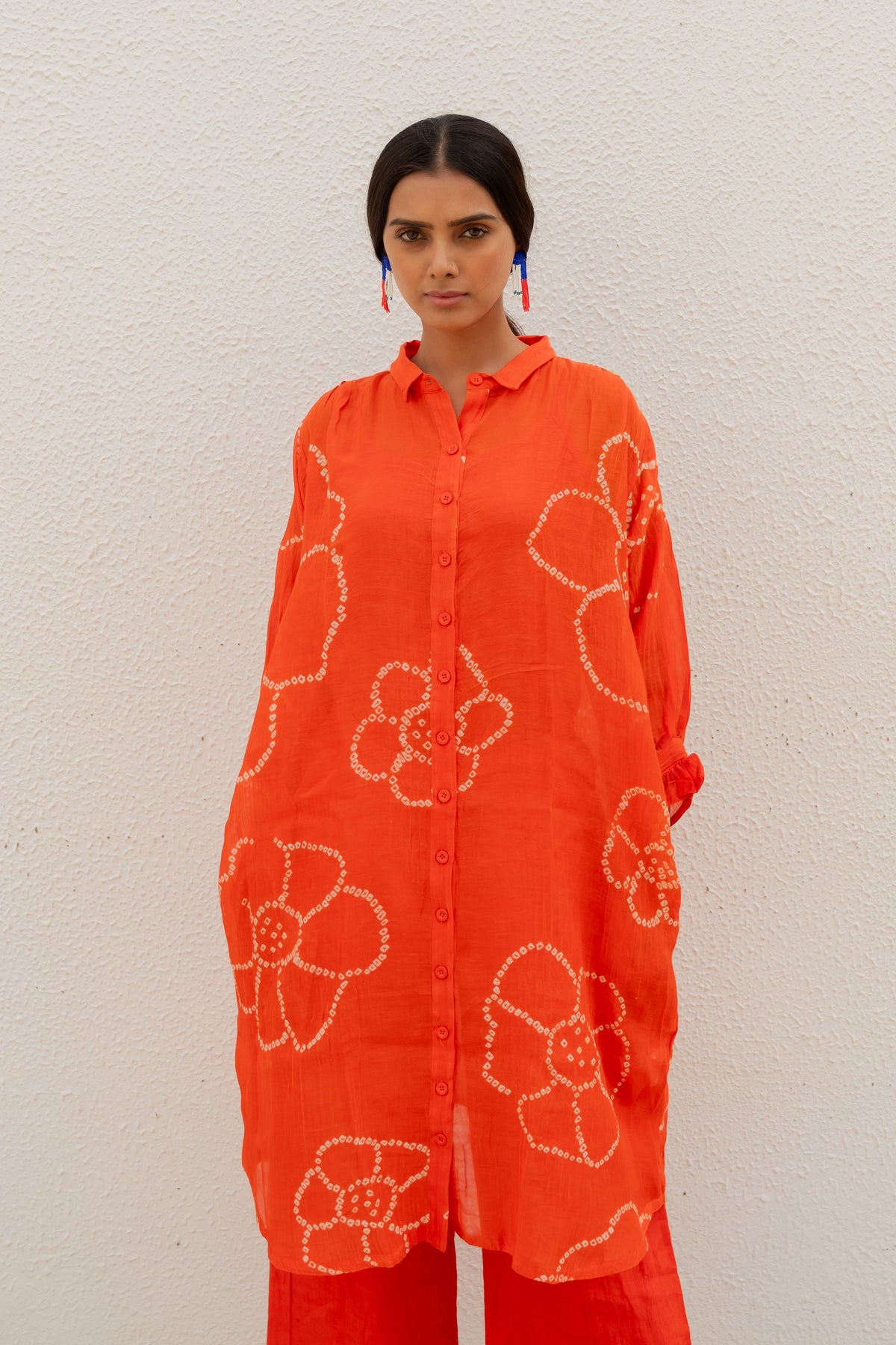 Burnt Orange Bandhani Tunic