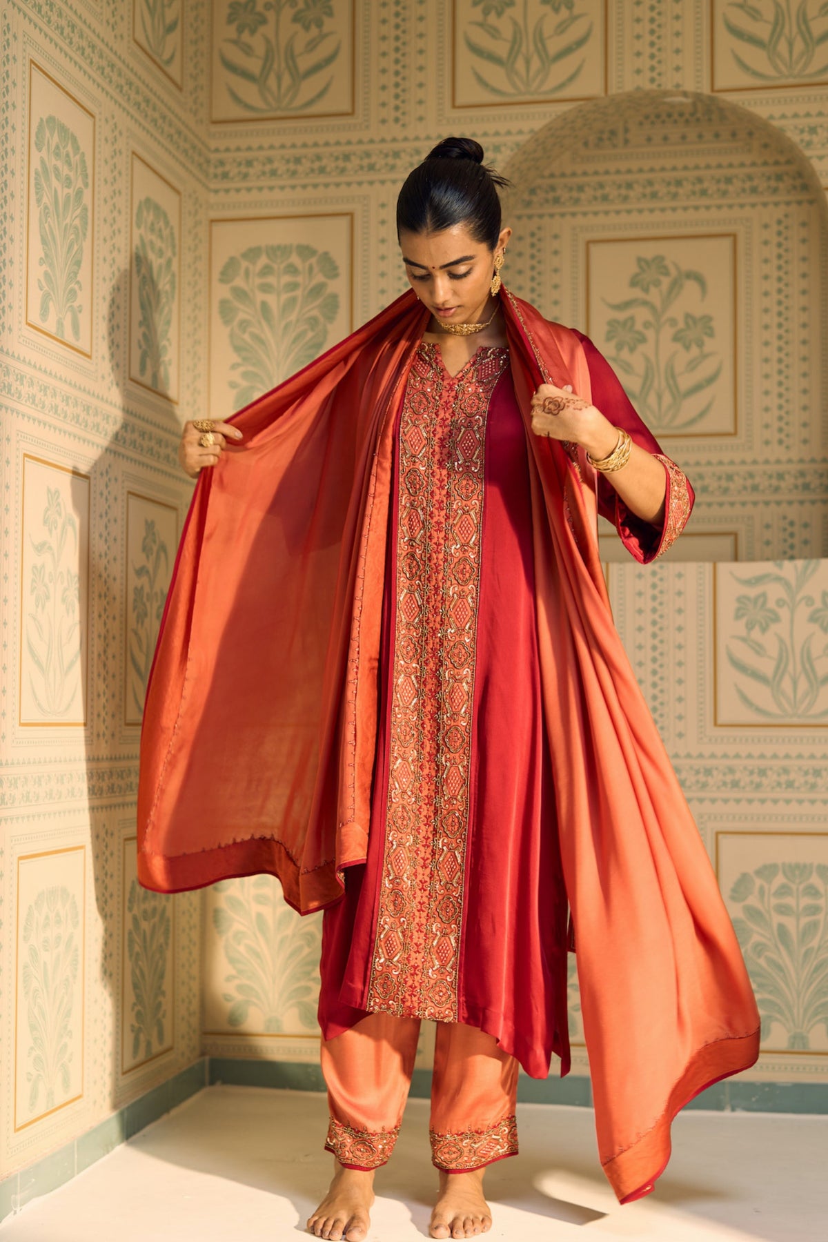 Orange Seerat Dupatta