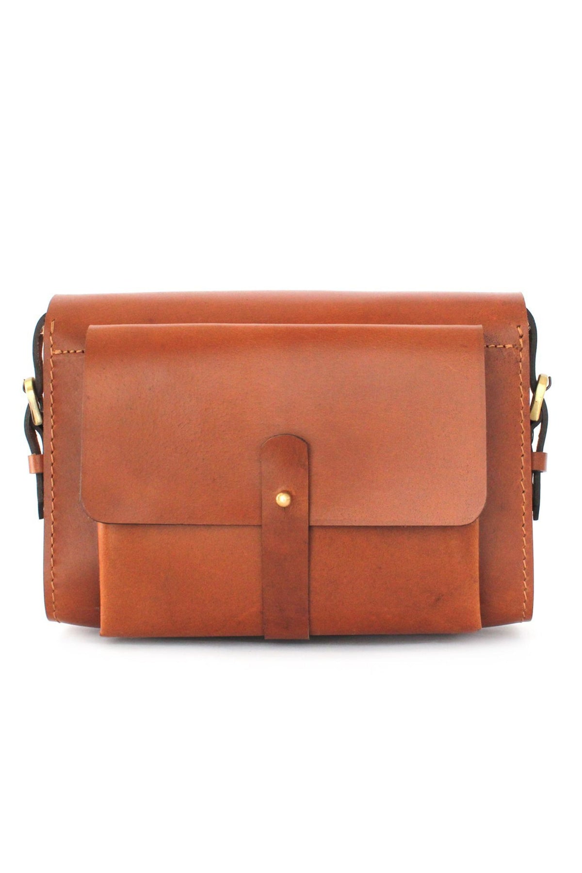 Tan Saddle Large Sling Bag