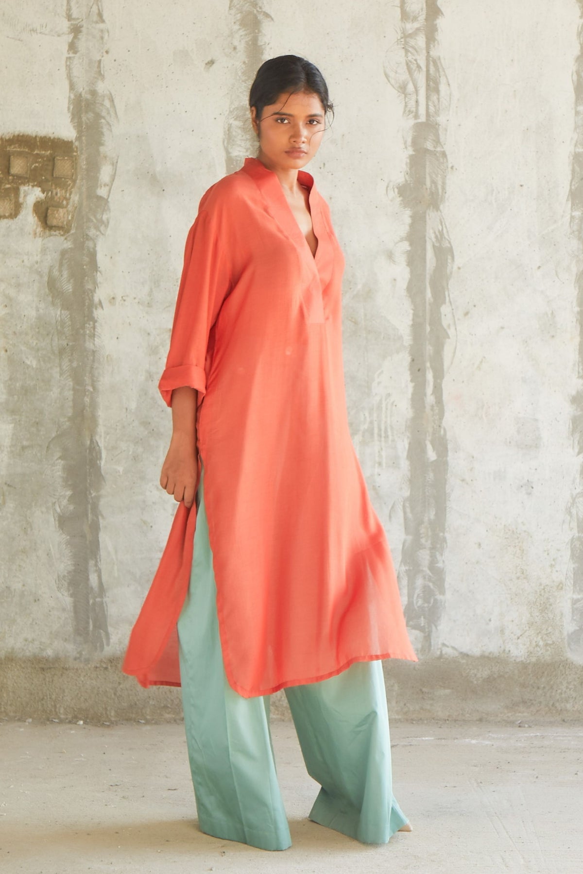 Tangerine Orange Kurta