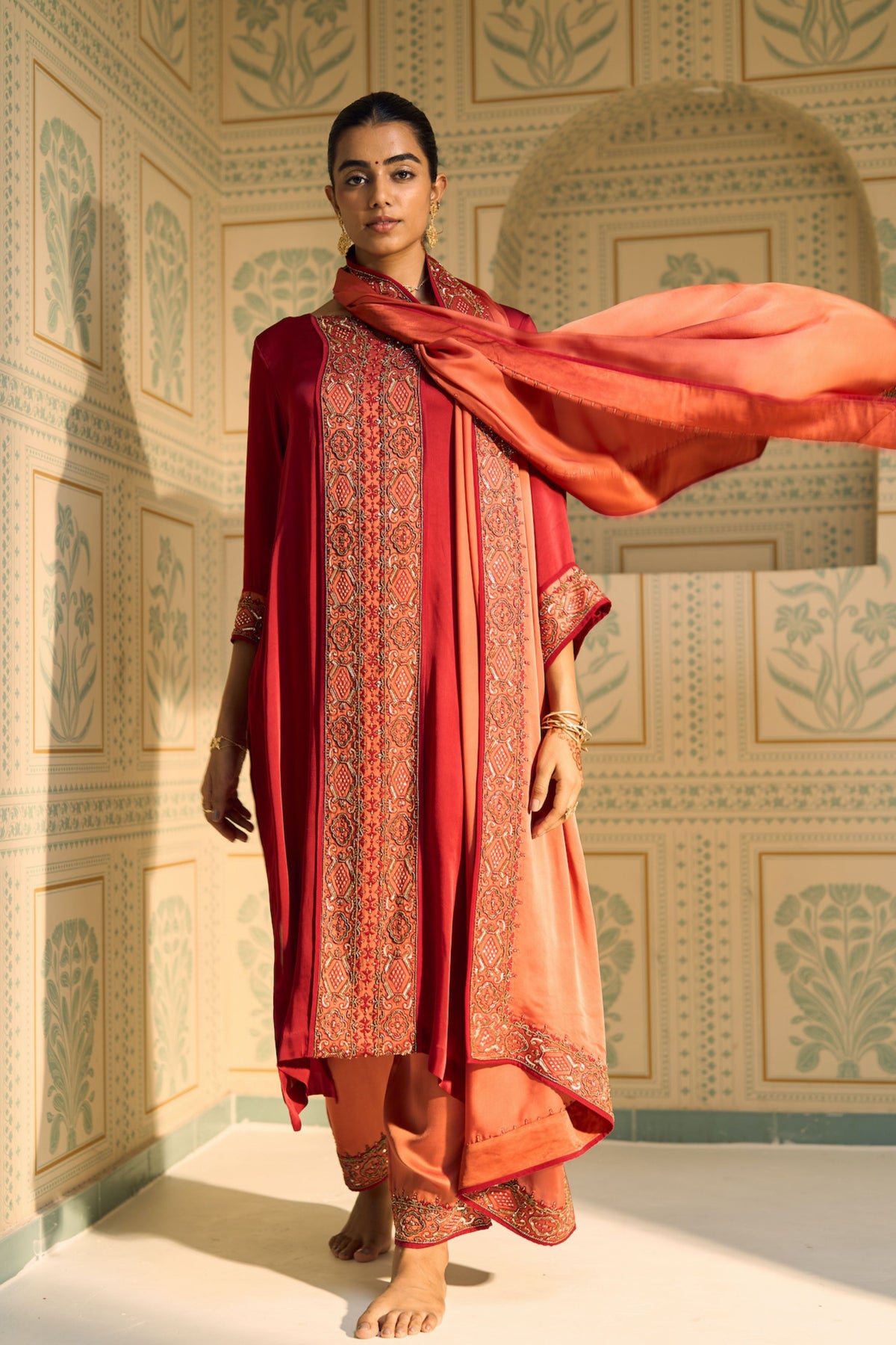 Orange Seerat Dupatta