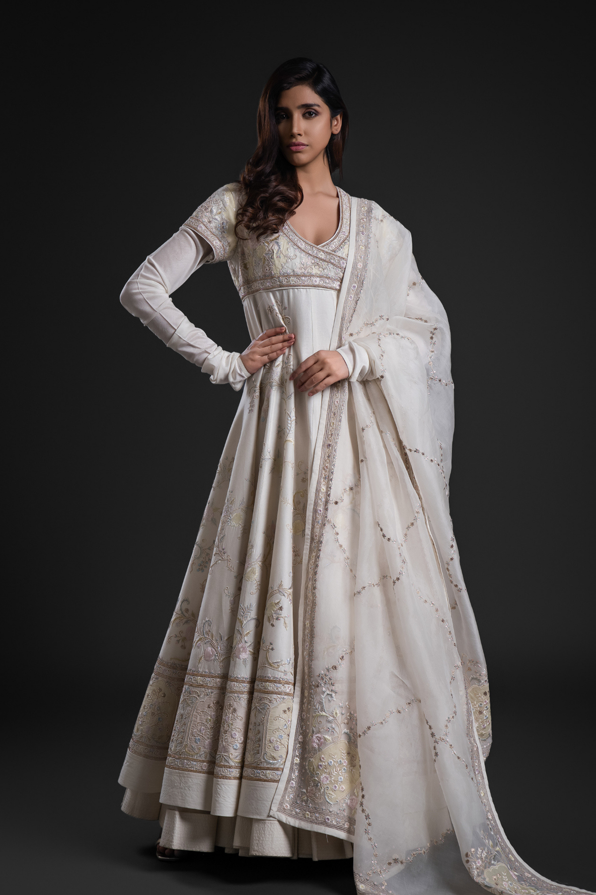 Anarkali Set In Chanderi