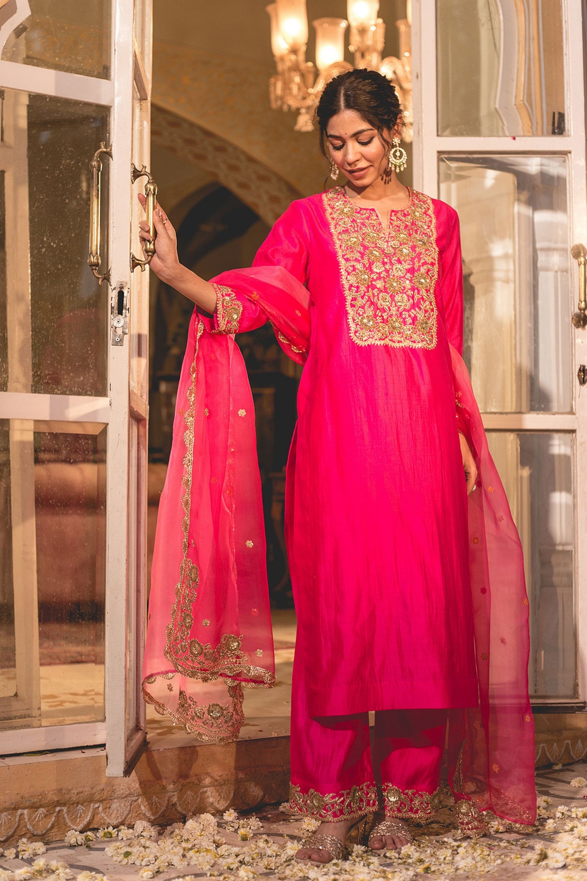 Hot Pink kurta Set