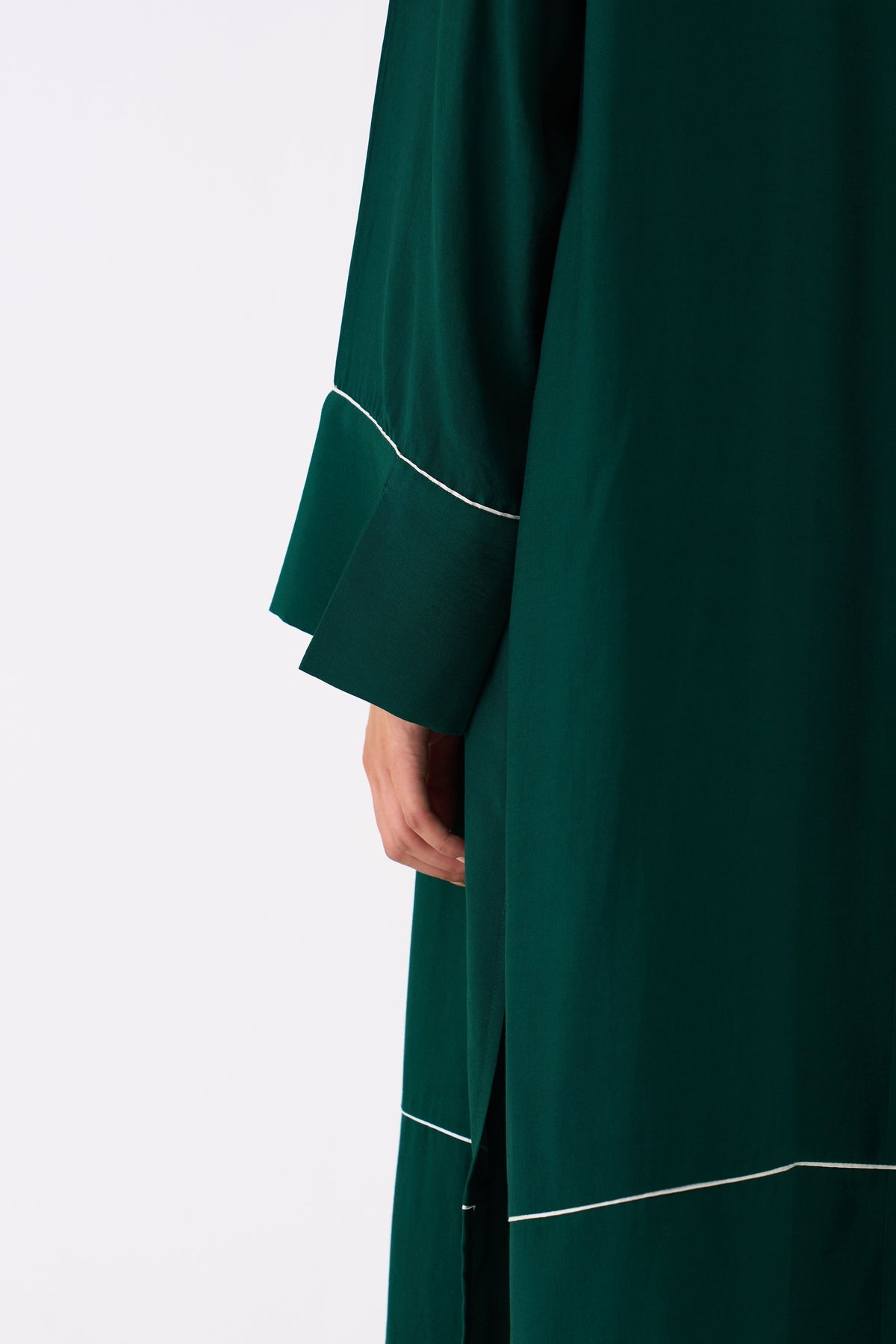 V-neck Green Kaftan Co-ord