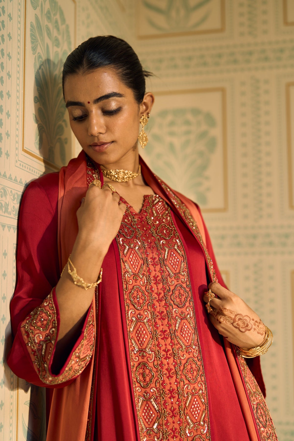 Orange Seerat Dupatta